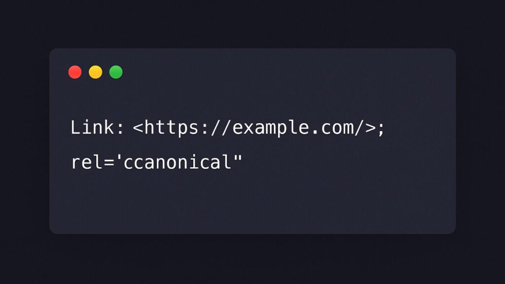 HTTPヘッダーでのcanonical設定イメージ図
