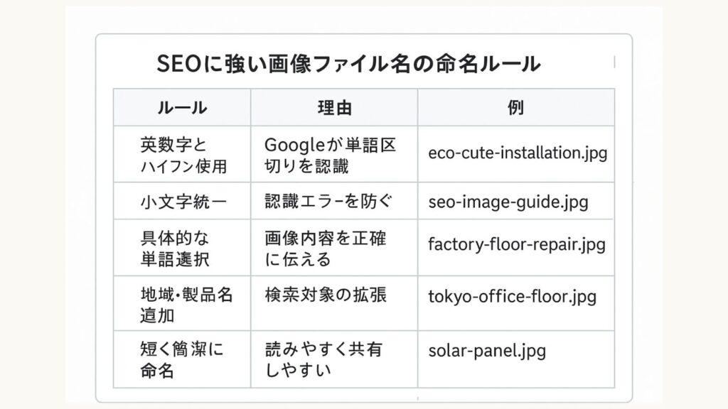 SEOに強いファイルの命名ルール