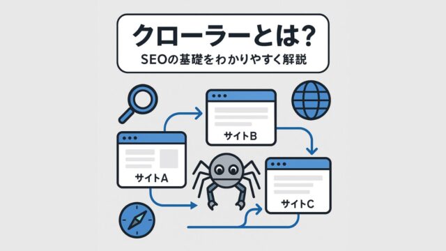 クローラーの動作概念を示すイラスト