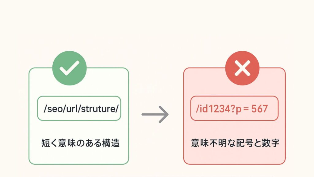 検索エンジンが理解しやすいURLのイメージ図