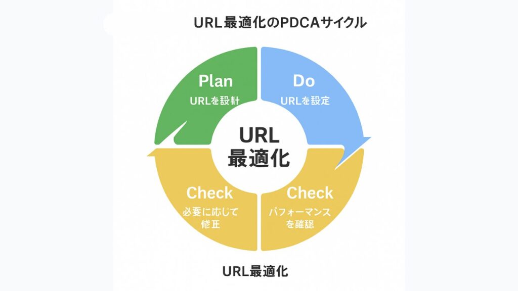 URL最適化のPDCAサイクルのイメージ