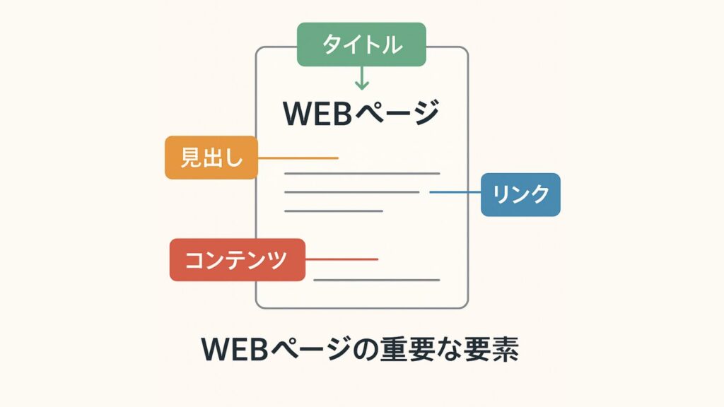 WEBページの重要な要素を図示したもの